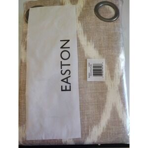 Easton‎ window curtain panel grommets Tan Beige Geometric 2 pack 50x78